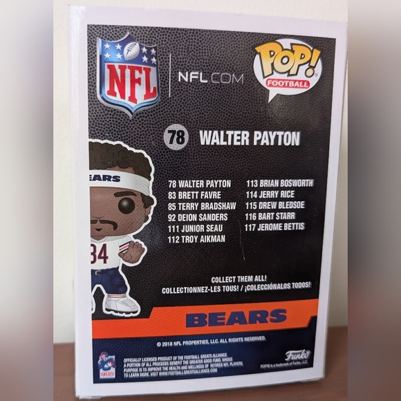 Funko Pop! Walter Payton Chicago Bears Vinyl Figure #78 - Picture 4 of 8